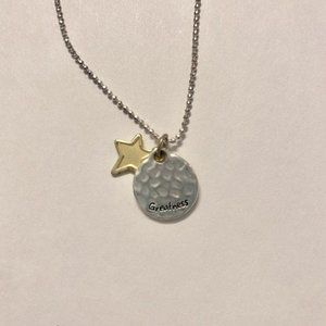 14k gold sterling silver believe necklace